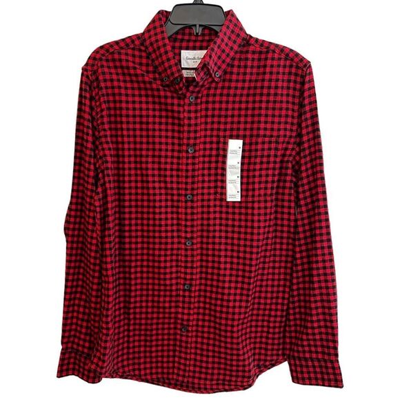 😊 3/$30 Lightweight Flannel Button-Down Shirt - Men’s Goodfellow & Co™ Sz M NWT - Picture 7 of 14